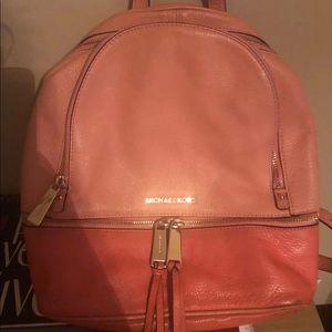 Michael Kors Peach Backpack